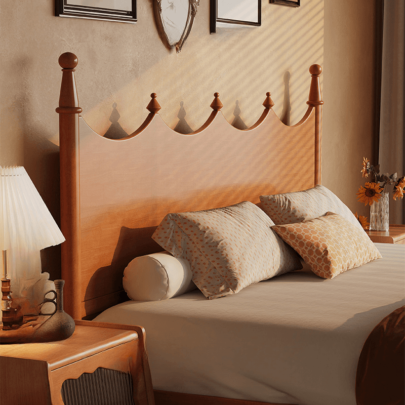 Contemporary Free-standing Standard Queen(60"W x 80"L)/Full(54"W x 75"L) Panel No Distressing With Legs in Wood and Sponge thumbnail 4