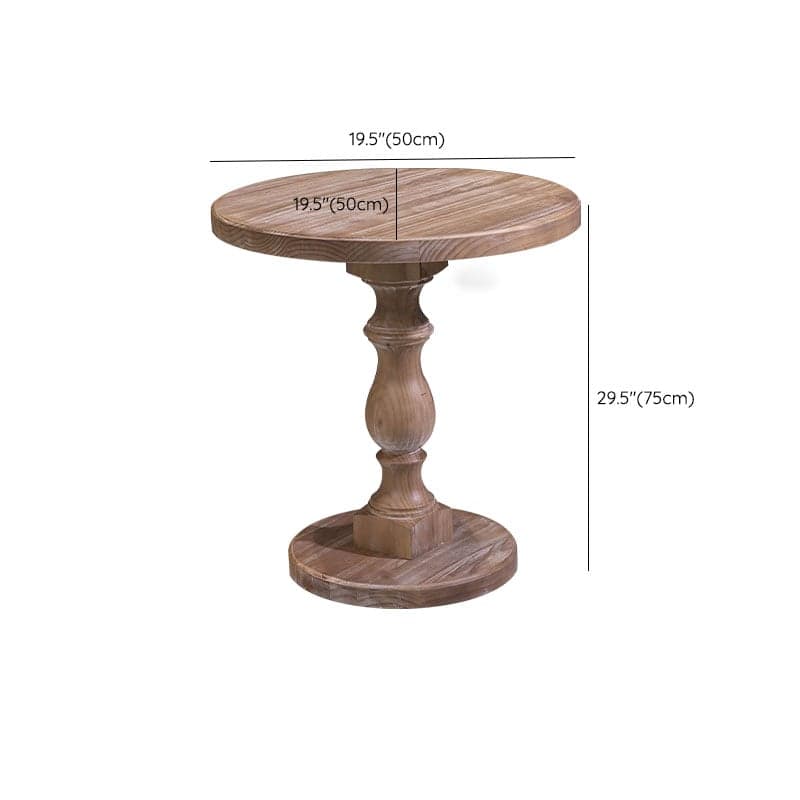 Standard Height 2 Seater Traditional Natural Pedestal Wood Kitchen Table thumbnail 8