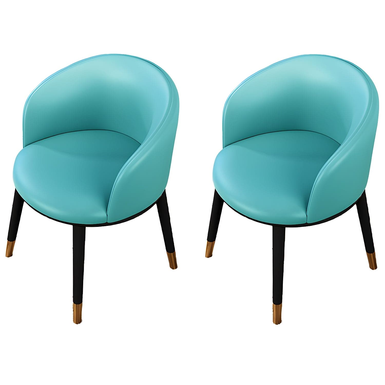Contemporary Leather Home Arm Chair Solid Back Matte Finish Dining Chair thumbnail 19