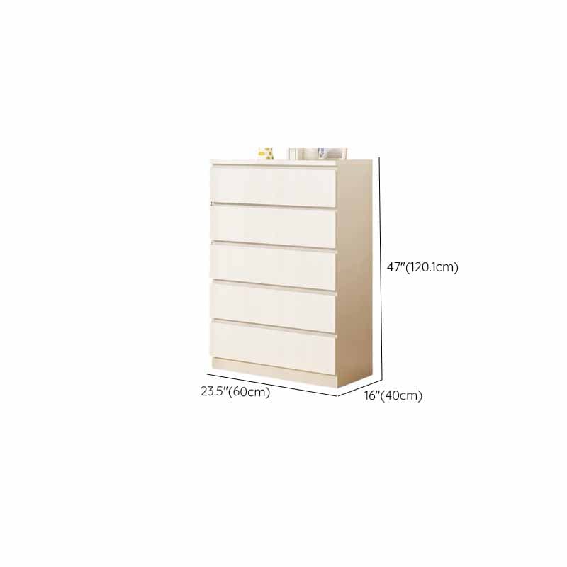 White Simple Manufactured Wood Console Dresser/Bachelor Chest/Lingerie Chest with 10/5/8 Drawers in Horizontal/Vertical Orientation thumbnail 15