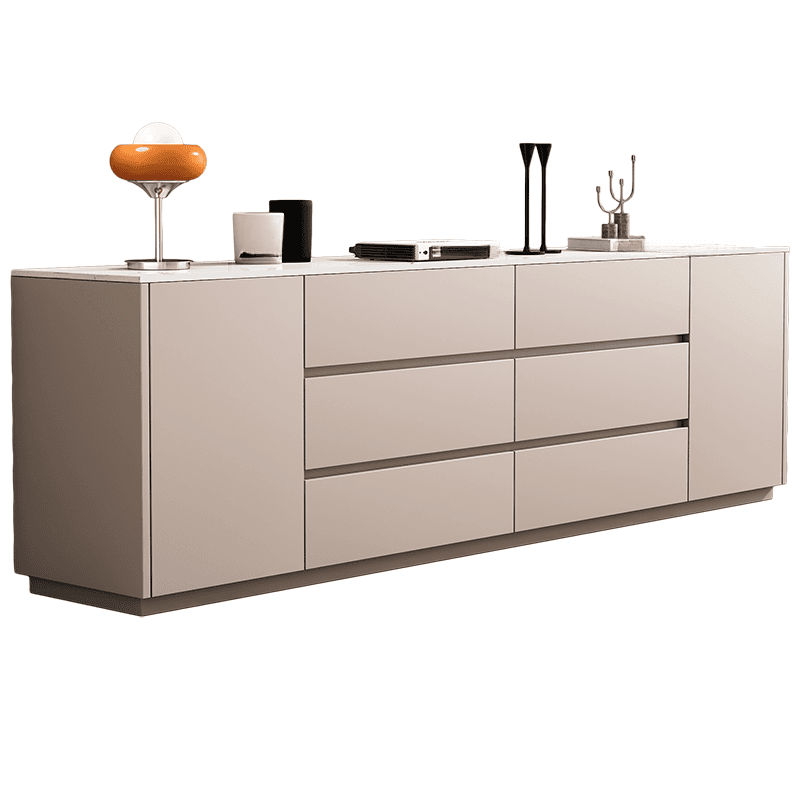 2-Door & 6 Drawers Rectangular TV Stand with Changeable Shelf for Sitting Room, 3 Tiers thumbnail 6