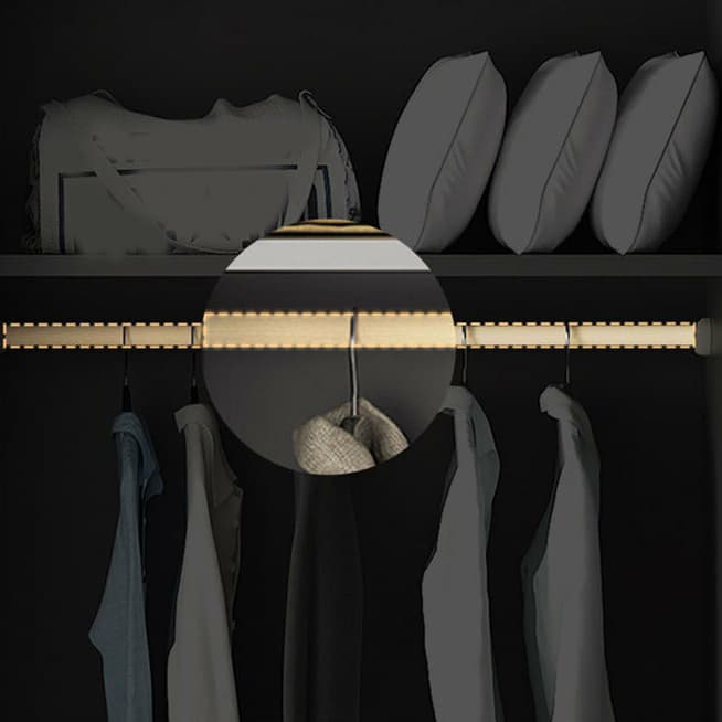 Modern Light Gray Wardrobe Closet Timber Soft Close Drawer Soft Close Door Interior Shelves thumbnail 6