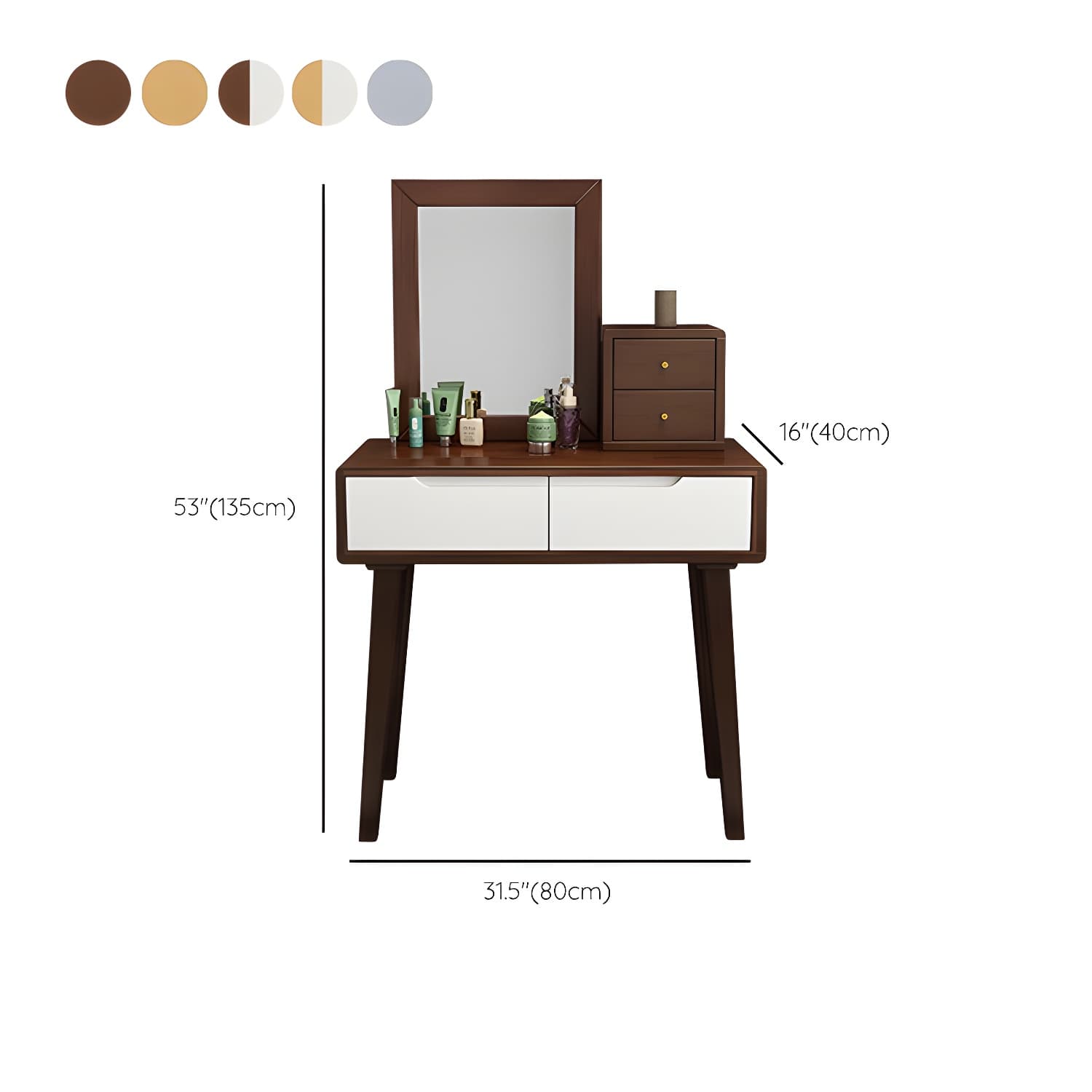Traditions Make-up Vanity Solid Wood Bedroom With Drawer Dressing Table thumbnail 27