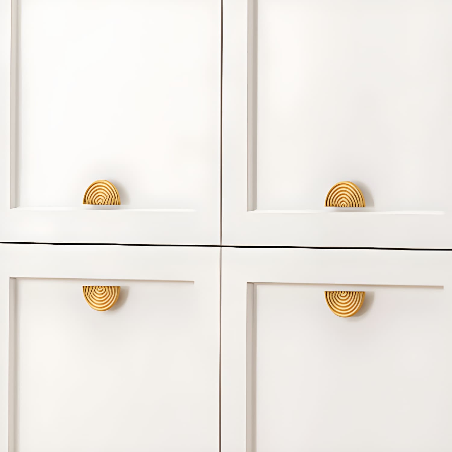 Modern Solid Color Shelves Hinged Doors Cloth Rod Included Cabinet in Beige thumbnail 9