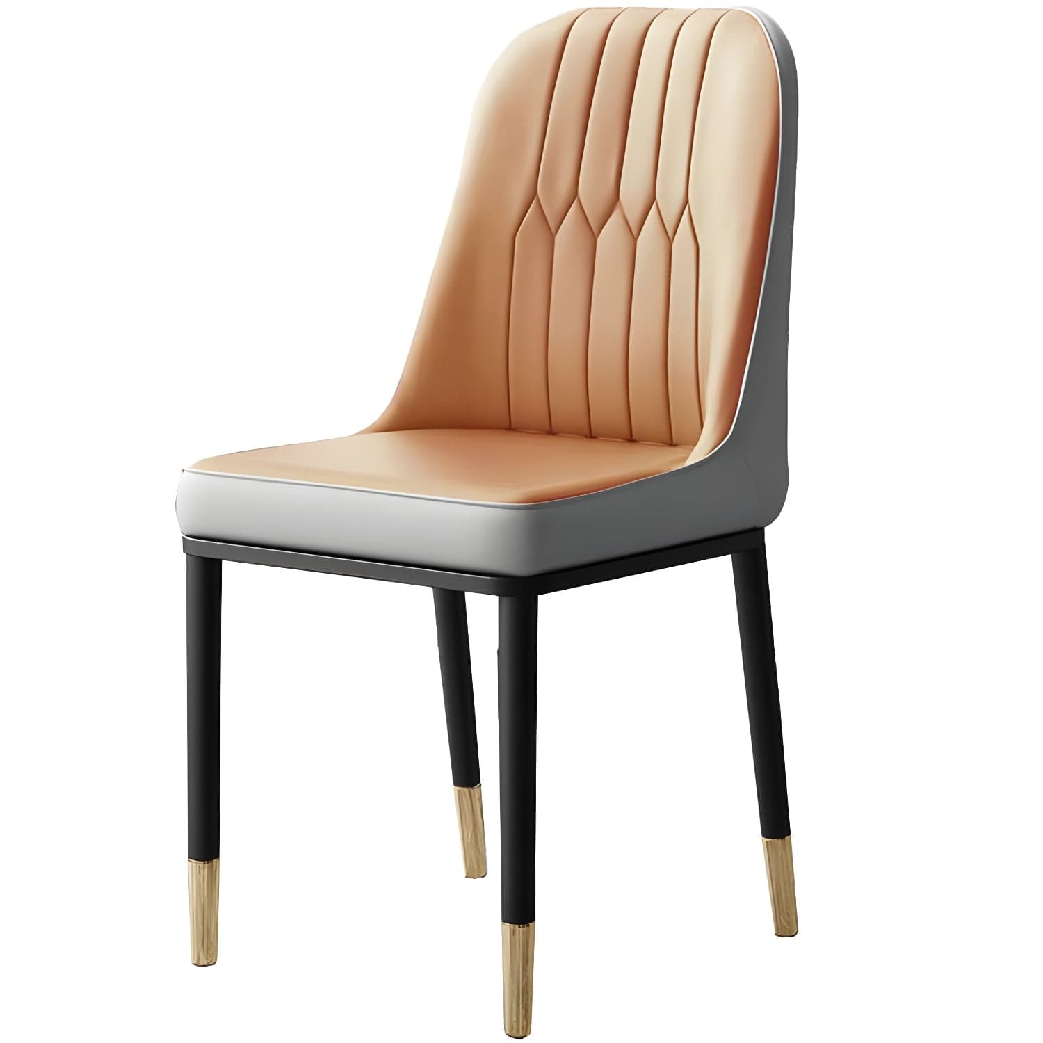 Metal Base Indoor Chair 18'' Wide Parsons Leather Chair for Restaurant thumbnail 5