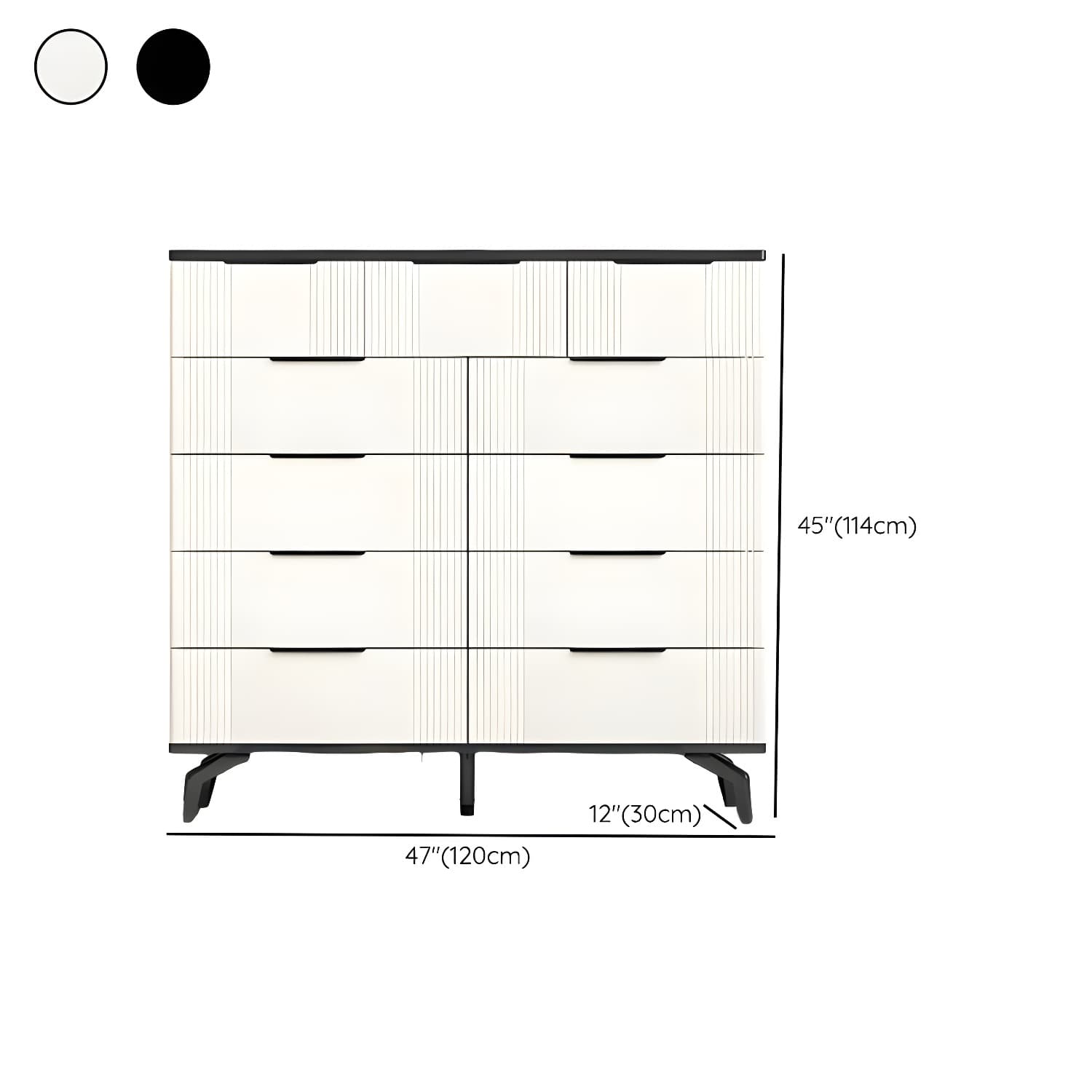 Drawers Included Modern Chest with Stone Countertop and Metal Legs thumbnail 18
