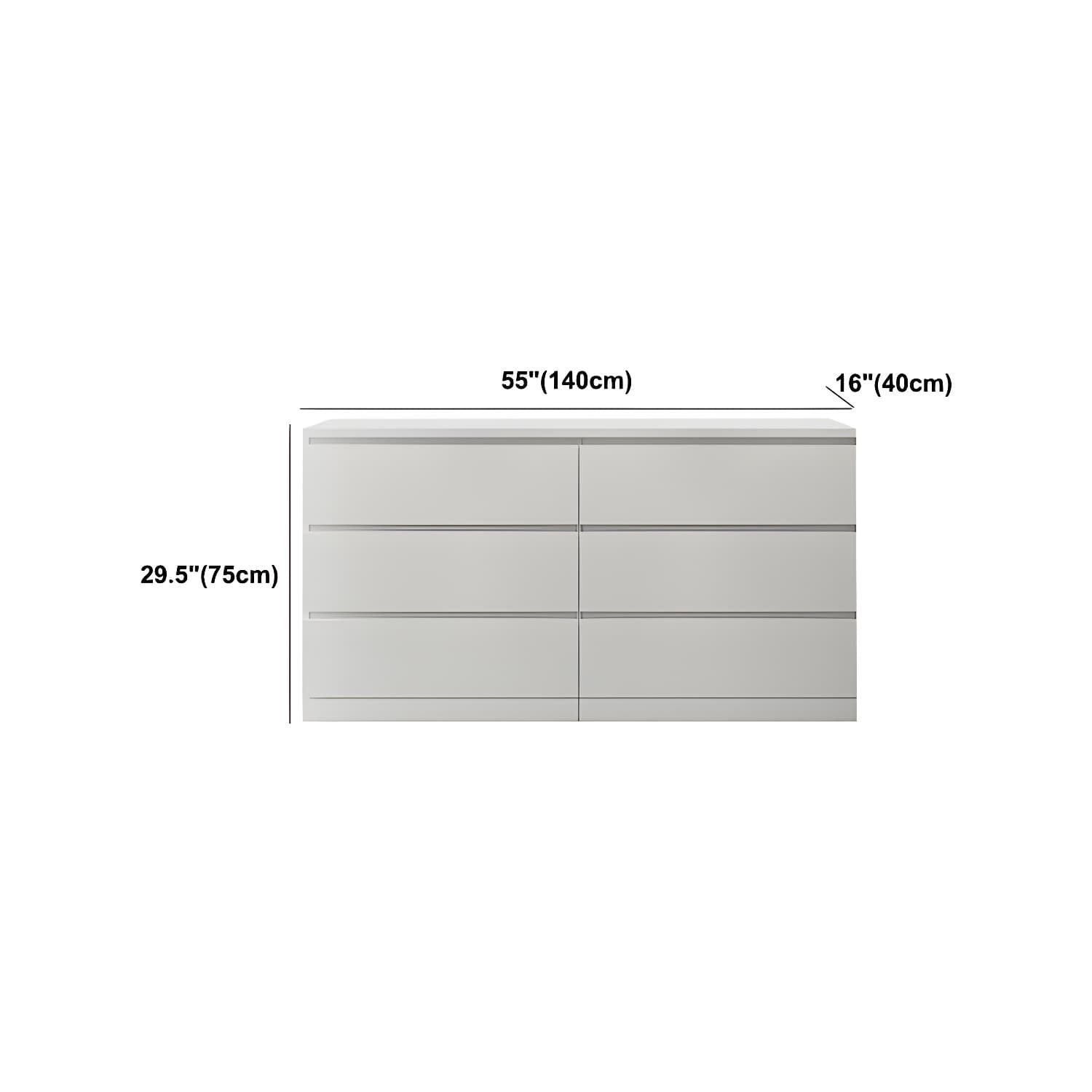 Contemporary 15.7" Wide White Chest Soft-Close Drawers Storage Chest thumbnail 18