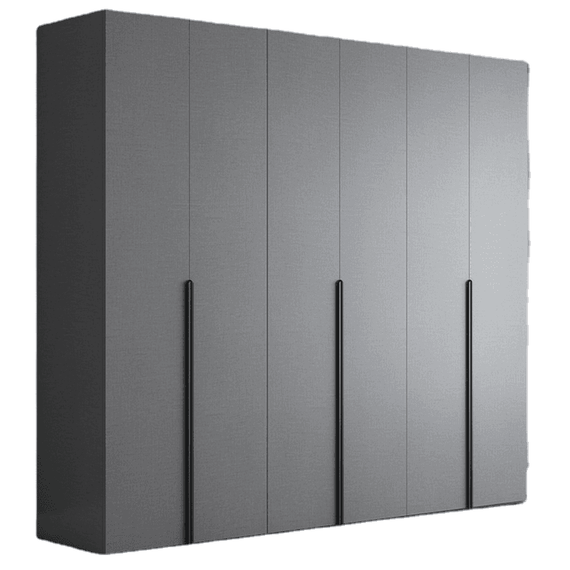 Trendy Dove Grey Wooden Wardrobe with Interior Shelves, Soft Close Door & Hanging Rod thumbnail 4
