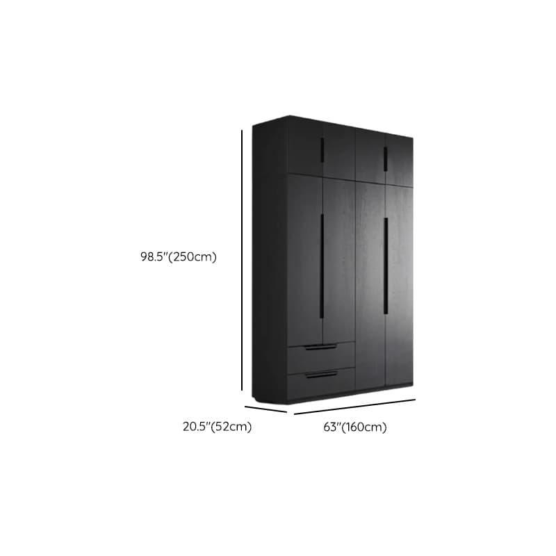 Ink Trendy Timber Wardrobe Armoire with Soft Close Drawer and Door, Interior Shelves, Clothing Rod thumbnail 29
