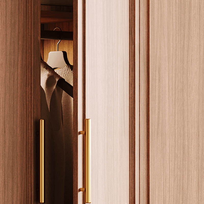 Acorn Minimalist Wooden Independent Wardrobe Closet with Soft Close Drawer, Soft Close Door, and Interior Shelves thumbnail 3
