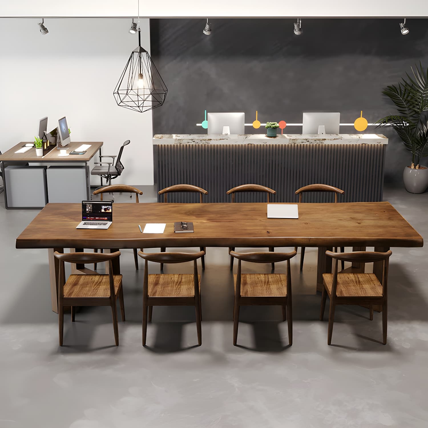 Modern Dining Room Set 1/4/9 Pcs Solid Wood Dining Set with Rectangle Table thumbnail 4