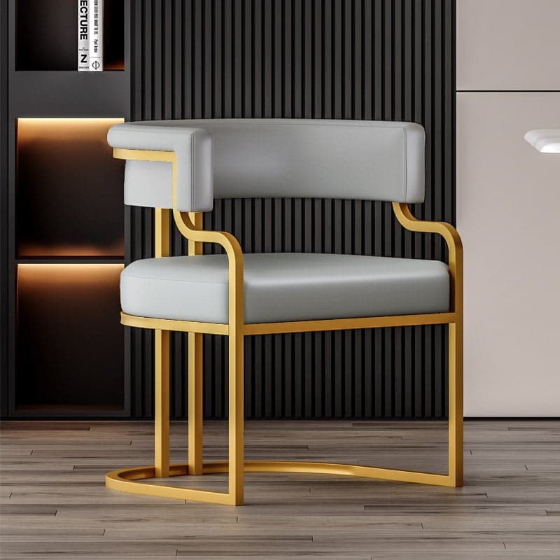 Elegant Framed Arm Chair with Gilded Legs, Secure Foot Pads, and Felt Padding thumbnail 8