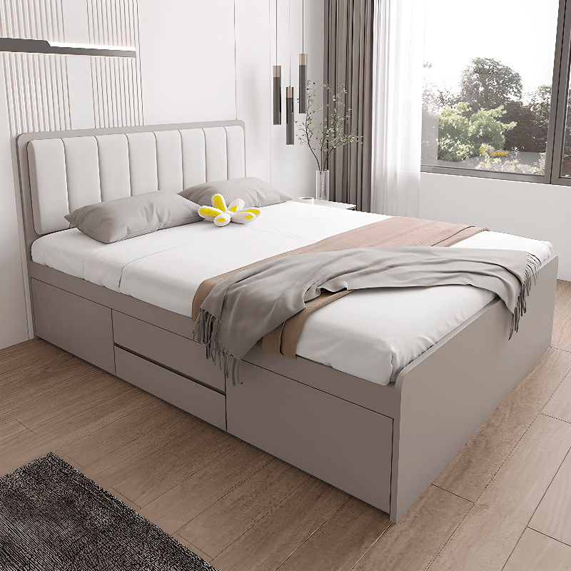 Cream Solid Color Storage Included for Bedroom thumbnail 2
