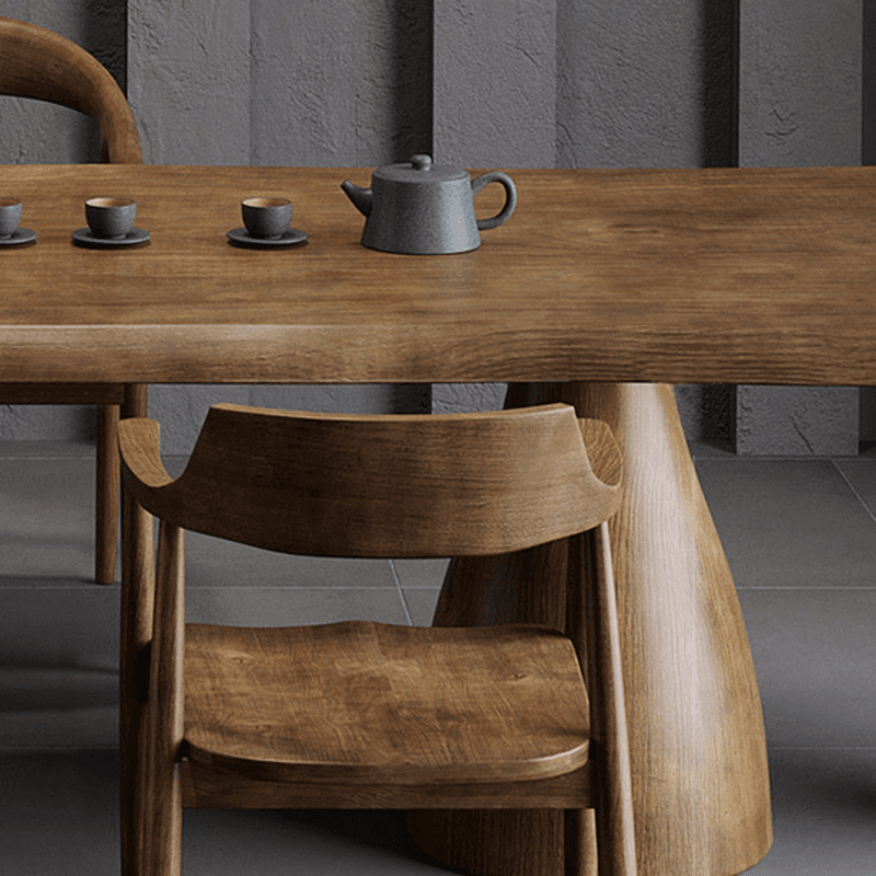 Amber Wood Pine Wood 3-Legged Dining Table Set thumbnail 8