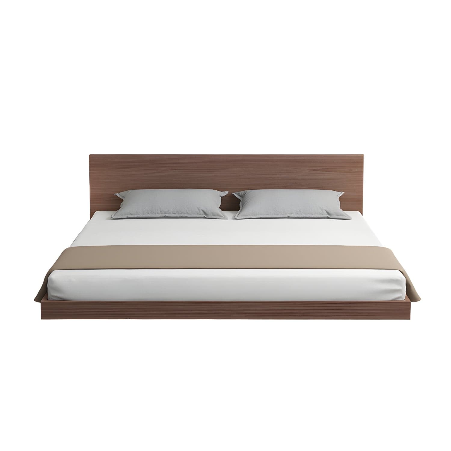 Solid Wood Platform Bed Mid-Century Modern Platform Bed Frame Mattress Included thumbnail 5