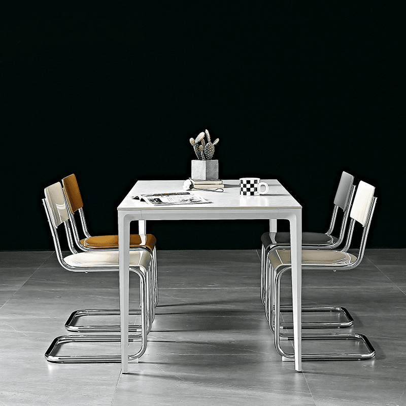 Modern Simple Style Ventilated Back Armless Chair with Metallic Alloy Legs thumbnail 13