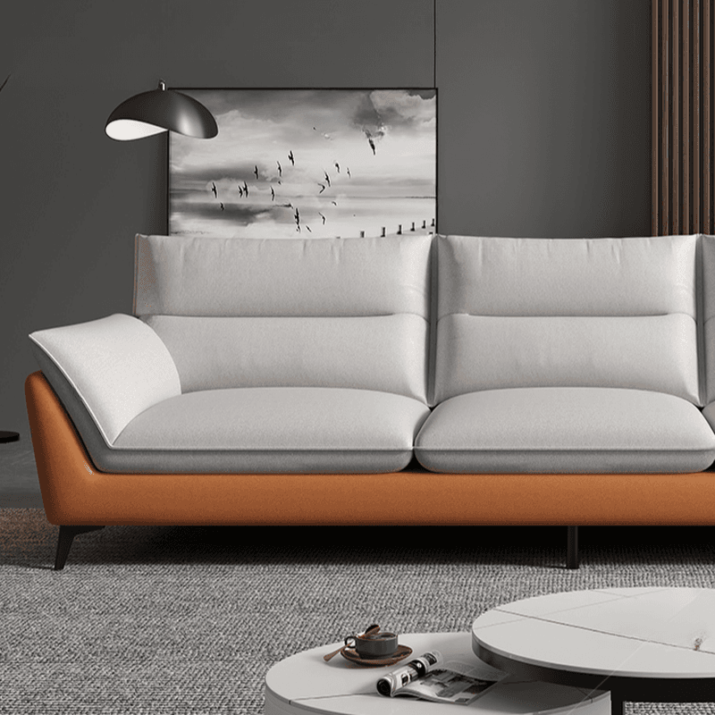 Tech ClothUpholstered Sofa Couch/Single Sofa in Chalk for Parlor with Flared Arm in a Modern Style thumbnail 10