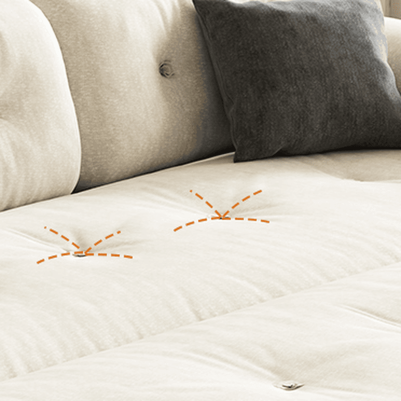 Straight White Sofa Recliner with Under-seat-storage and Stitch-tufted Design in Horizontal Orientation thumbnail 5