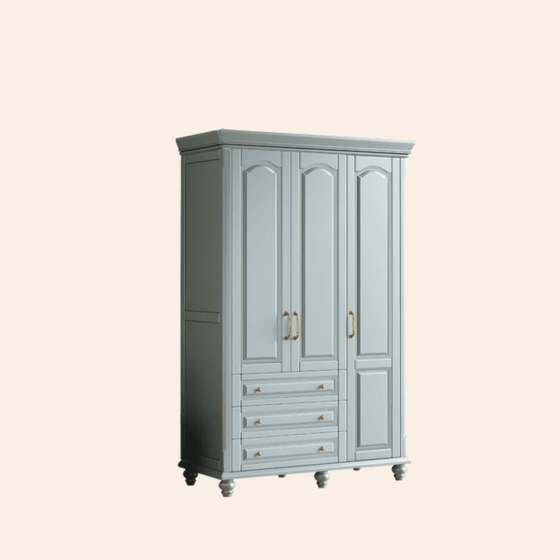 Standalone Wood Armoire Cabinet with Hinged Soft Close Door, Soft Close Drawer & Interior Shelves