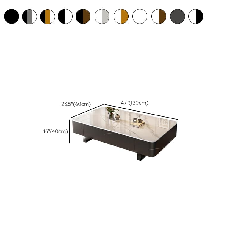 Rectangular Side Table with Twin Support Base, Rawhide Upholstery, and 2 Drawers thumbnail 20