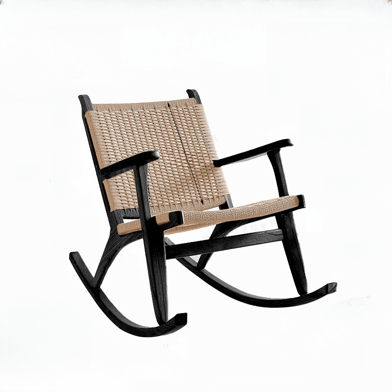 Wood Front Porch Rocking Chairs with Rear Back, Stationary thumbnail 1