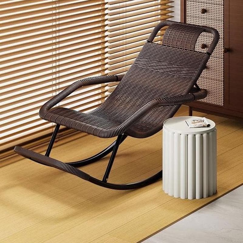 Traditional Black Metal Frame Rocking Chair with Spindle Back and High Weight Capacity thumbnail 16