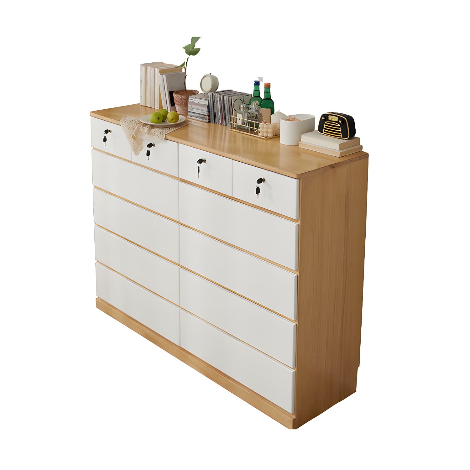 Elegant Medium Wood Scandinavian Dresser with Self-Close Drawers thumbnail 12