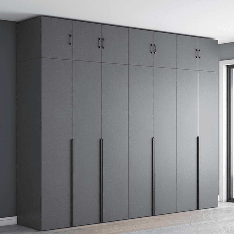 Trendy Dove Grey Wooden Wardrobe with Interior Shelves, Soft Close Door & Hanging Rod thumbnail 21