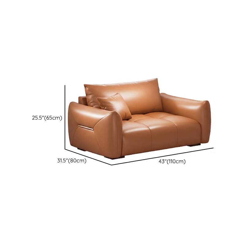 Contemporary Cocoa Standard Sofa Stain Resistant Solid Color with 2 Pillows for 5-seater/Seats 4/3-seater thumbnail 11