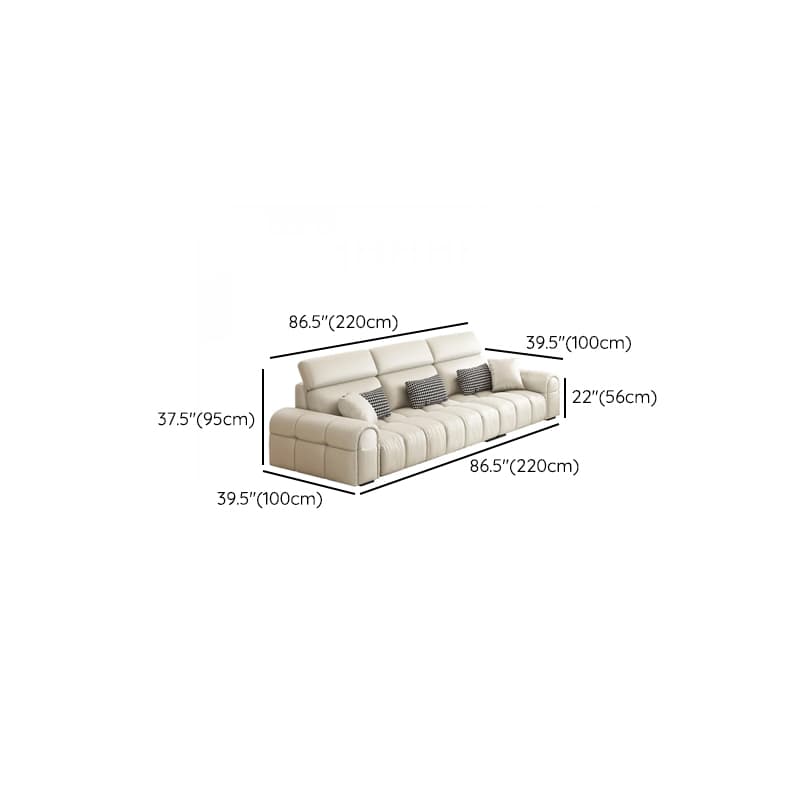 L-Shape/Straight Reversible/Horizontal Concealed Support Sofa Recliner/Sofa with Round Arm & Pine Frame thumbnail 6