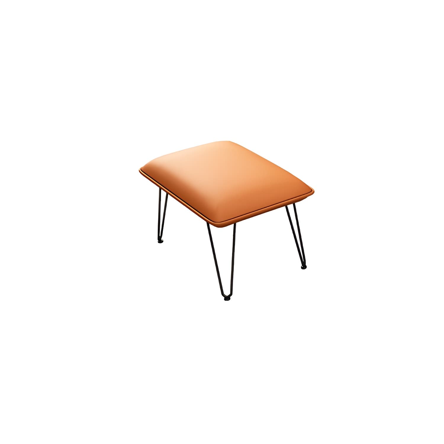 Modern Glider Chair Pure Color Metal Dark Legs Rocking Chair with Ottoman thumbnail 15