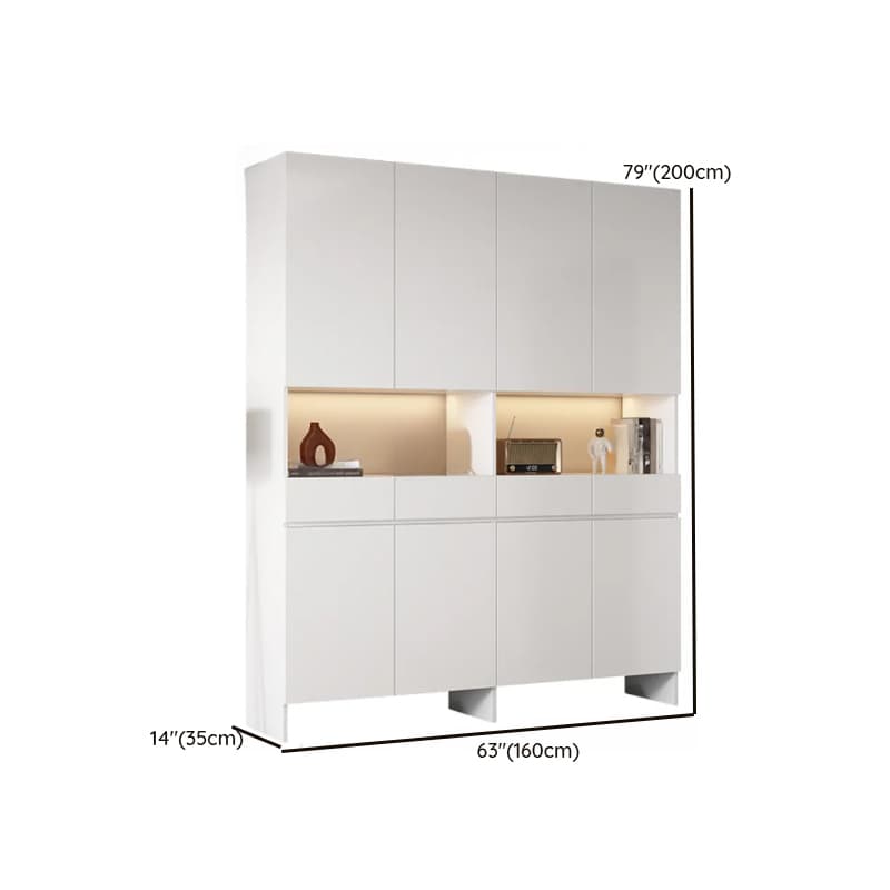 Trendy Rectangle Accent Cabinet with Hutch, Changeable Shelf, Groove Handles, Multi-Color Top, and Soft Close Drawer thumbnail 27