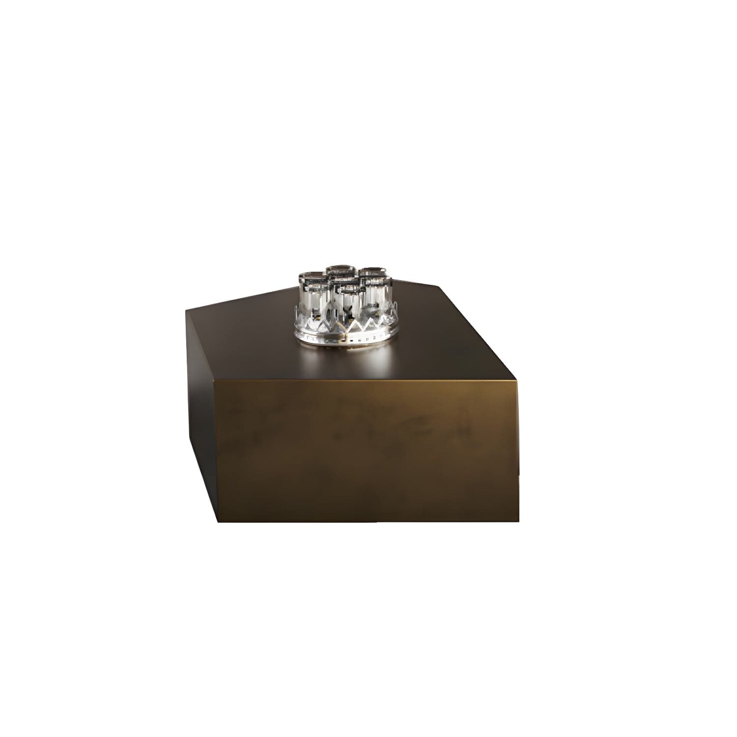 Abstract Shape Base Design Stainless Steel Hussey/bronze Free Shape Coffee Table thumbnail 1