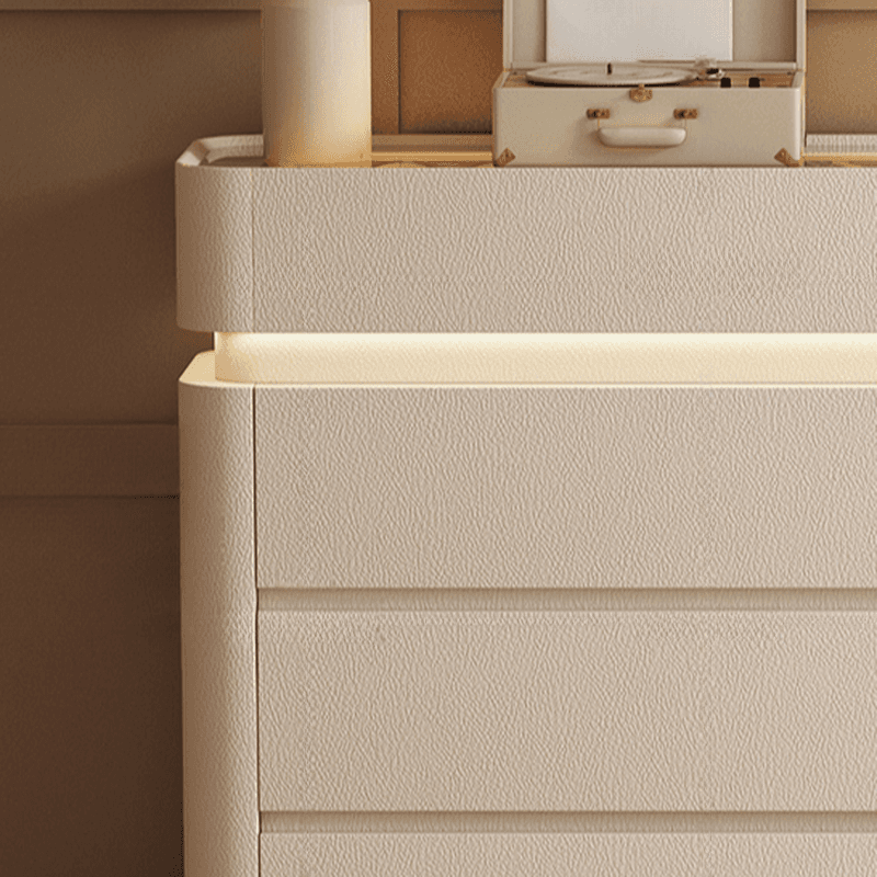 Simplistic Hardwood Double Dresser with 8 Horizontal Drawers and LED Lights thumbnail 12