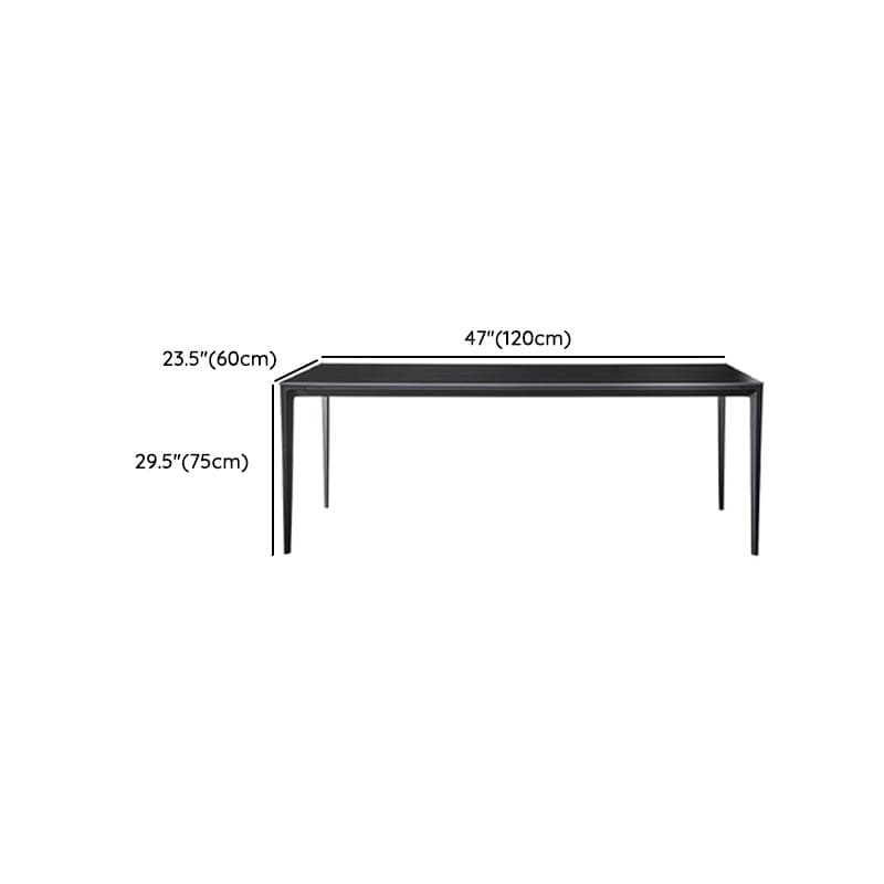 Elegant Industrial Style Dining Set in Black - 7 Piece with Metal Material thumbnail 8