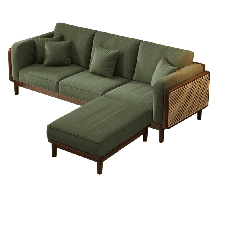 Victorian Style Jade Green Sofa Couch/Single Sofa for Sitting Room with 1 to 5 Pillows thumbnail 8