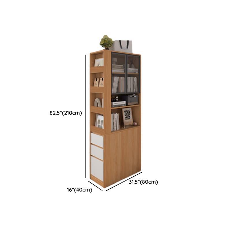 Modern Simple Style Rectangular Decorative Cabinet with 4 Exterior Shelves, Lumber Countertop in Wood Color, Soft Close Drawer, and Stain Resistant thumbnail 18