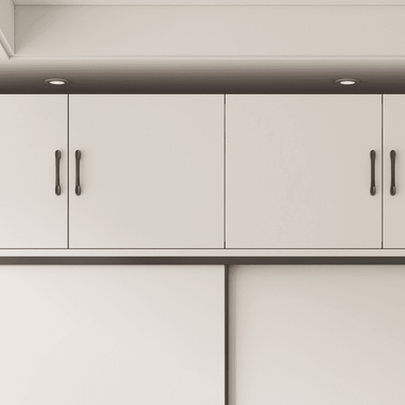 Chalk Nordic Timber Wardrobe with 3 Drawers, Self-supporting Design, Soft Close Door, and Clothing Rod thumbnail 3