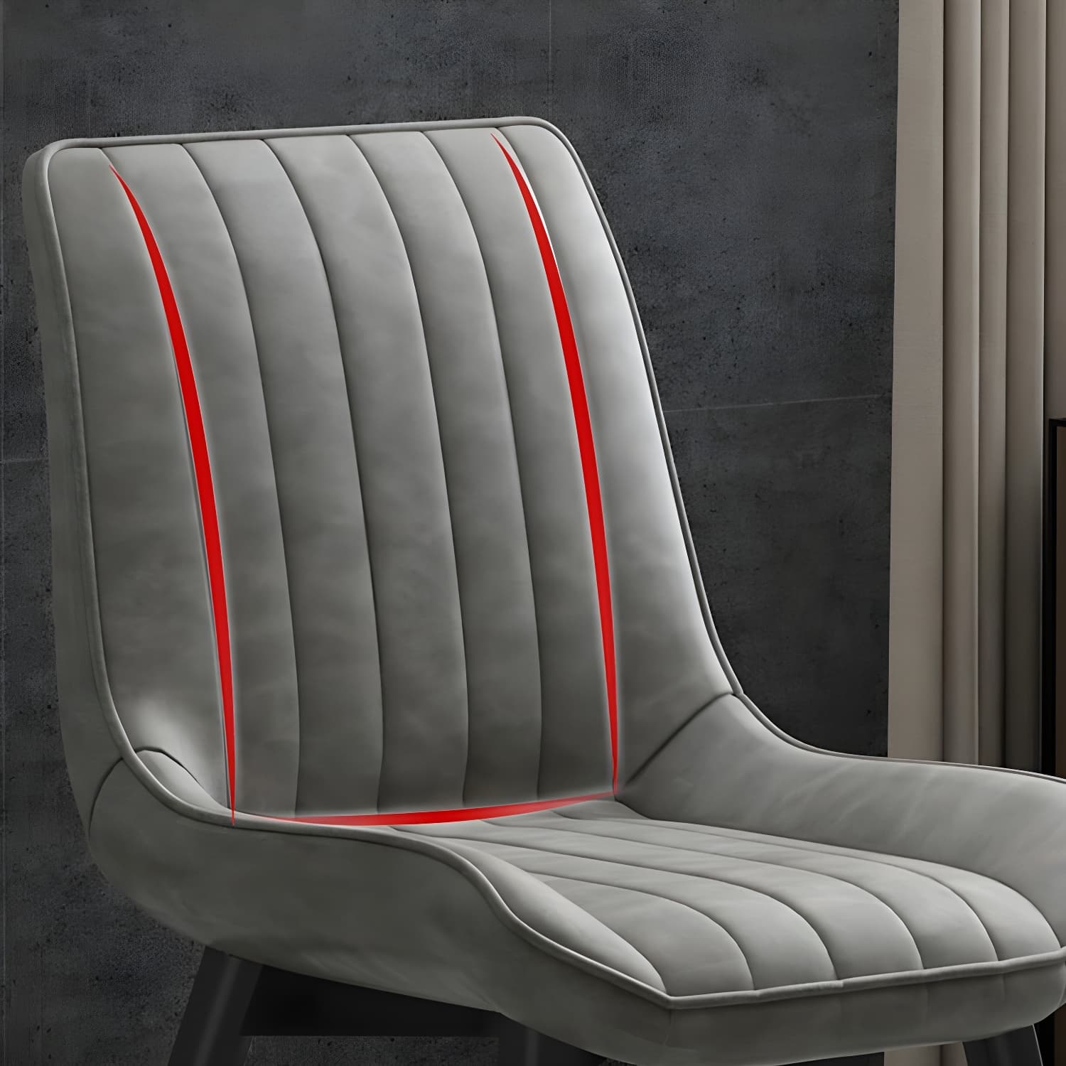 Glam Faux Leather Dining Chair Parsons Chair in Matte Finish for Home thumbnail 12
