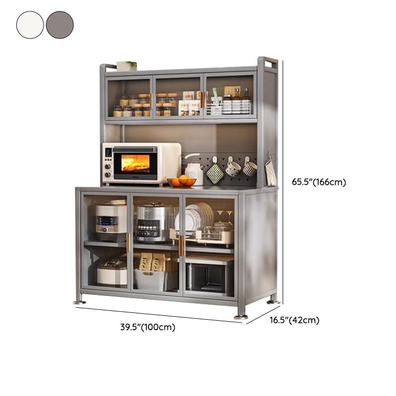Modern Steel Sideboard Standard-Sized Open Storage Non-Adjustable Shelves thumbnail 21