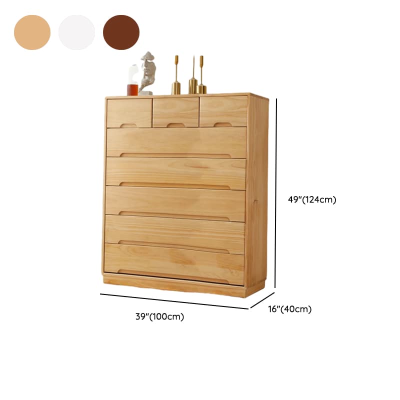 Modern Natural Wood Vertical Lingerie Chest with 6 Drawers/7 Drawers/5 Drawers thumbnail 30