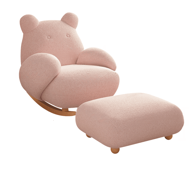 Contemporary Upholstered Rocking Chair with Cushioned Round Arm, Ottoman Included/Not Included thumbnail 16
