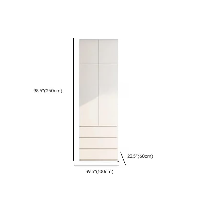 Minimalist Chalk Wooden Cabinet Armoire with Soft Close Drawer, Soft Close Door, Interior Shelves, and Clothing Rod thumbnail 28