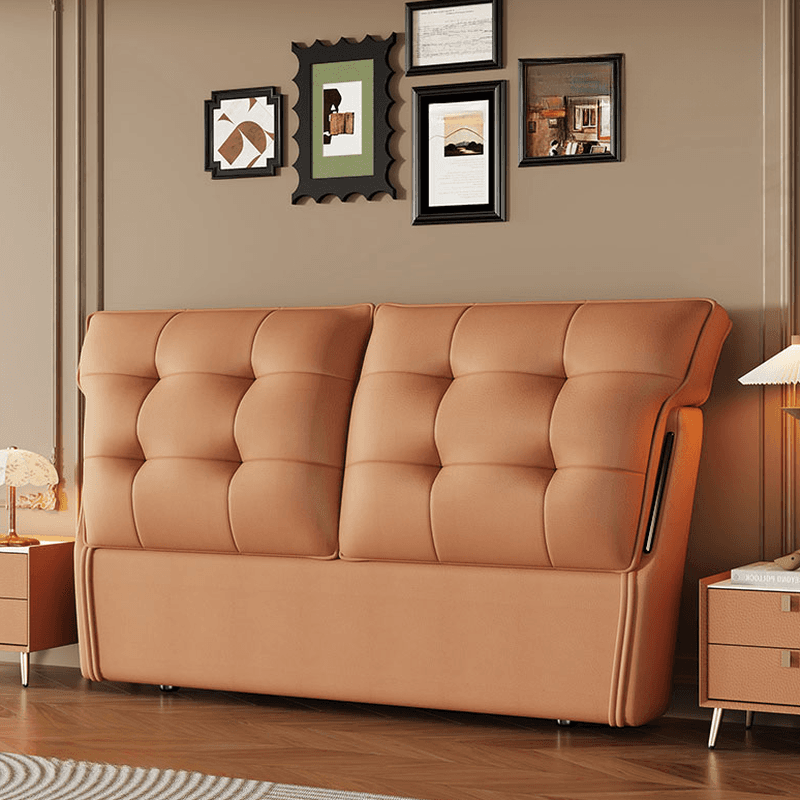 Art Deco Style Panel Headboard with No Distressing, Decorative-stitched Tufting, Rectangle Shape for Queen/Full/Twin XL Bed, Sponge Upholstery Fill, Standard Height thumbnail 7