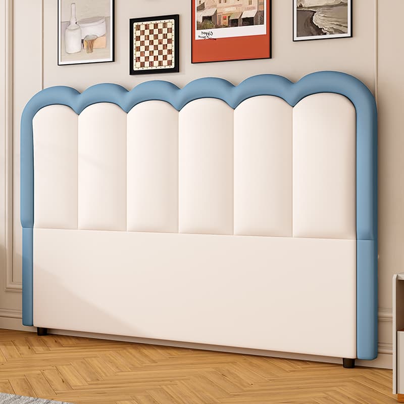 Modish Style Panel Headboard in Pine Wood with No Distressing for King/Queen/Full Bed, Featuring Sponge Upholstery Fill and Free-standing Standard Installation with Standard Height thumbnail 4