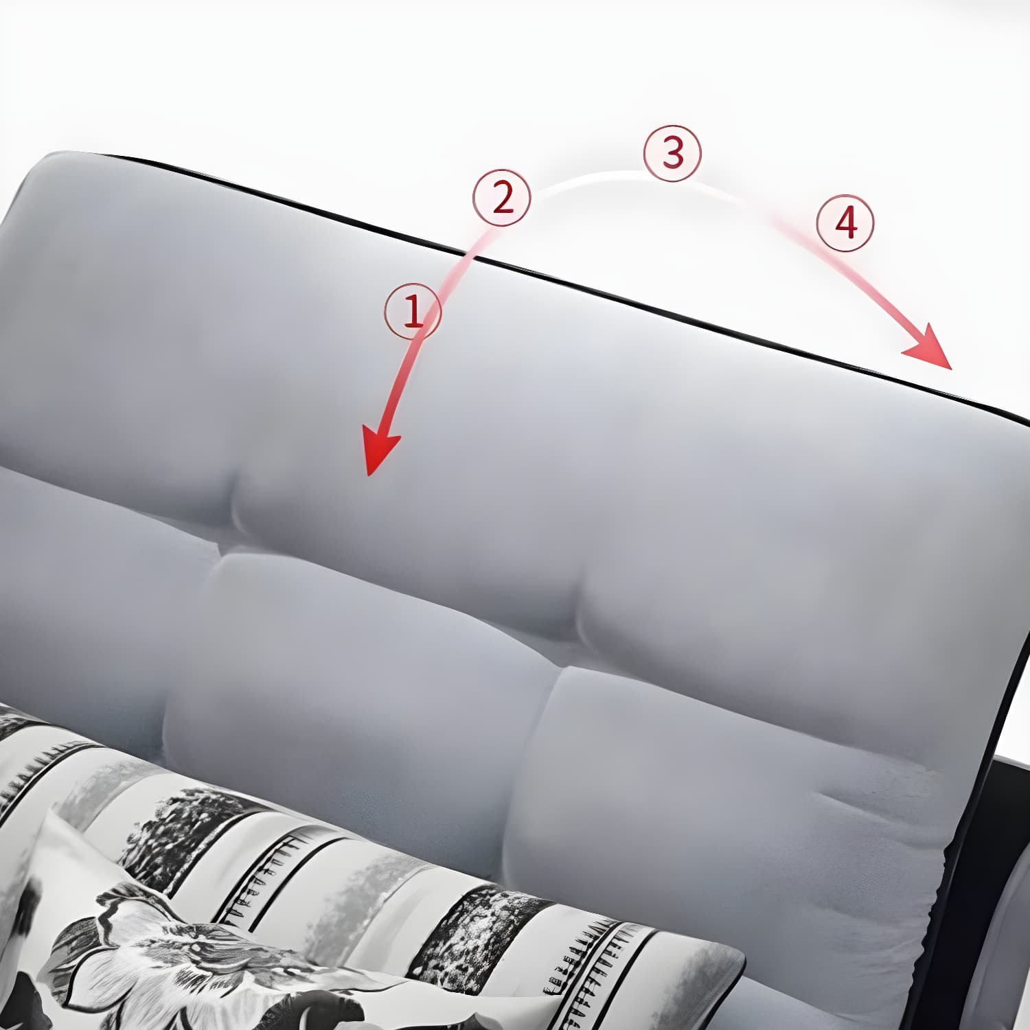 Modern Wood Frame L-Shaped Stationary Sofa Chaise with Adjustable Headrest and Storage Included thumbnail 16