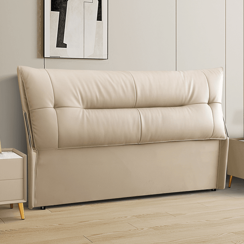 Simplistic Style Panel Headboard with No Distressing, Piled Tufted Rectangular Shape for King/Queen/Full Bed, Cotton Upholstery Fill, Standard Height thumbnail 3
