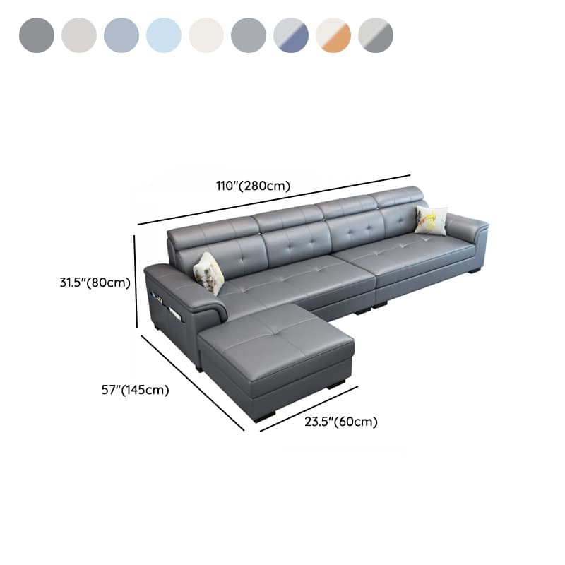 L-Shape Parlor Corner Sectional with Left Hand Facing Orientation, Decorative-stitched Tufting and Concealed Support thumbnail 21