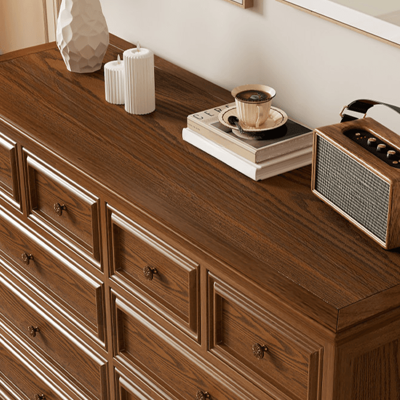 Trendy Composite Wood Double Dresser with 8/10/5 Drawers in Horizontal/Vertical Orientation thumbnail 8