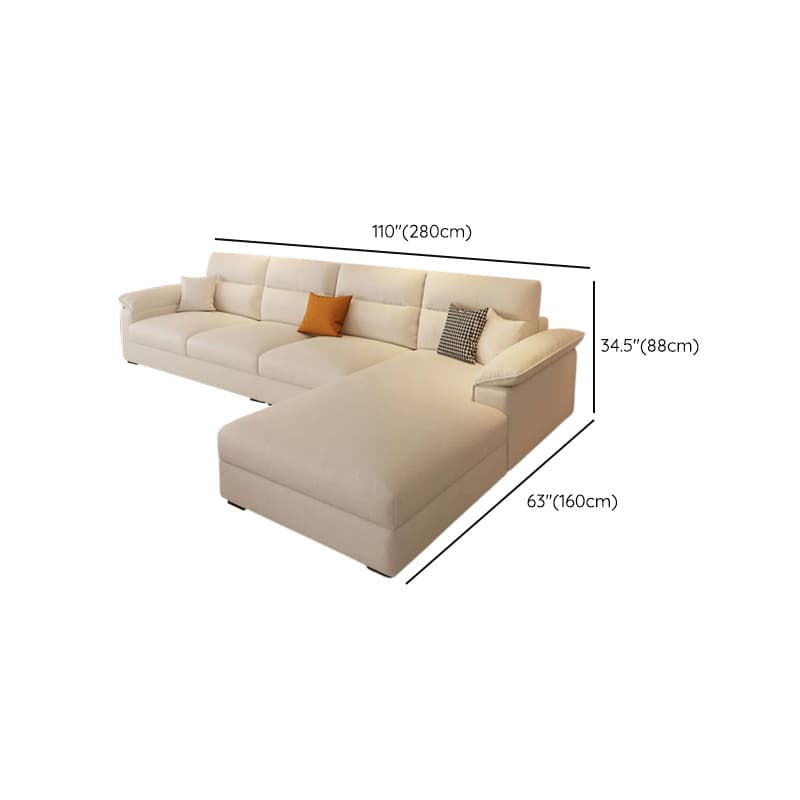 Straight Tear Resistant Sofa with Cushion Back in Ivory, Seats 4/3 Person, Horizontal Orientation, and Recessed Arm thumbnail 15